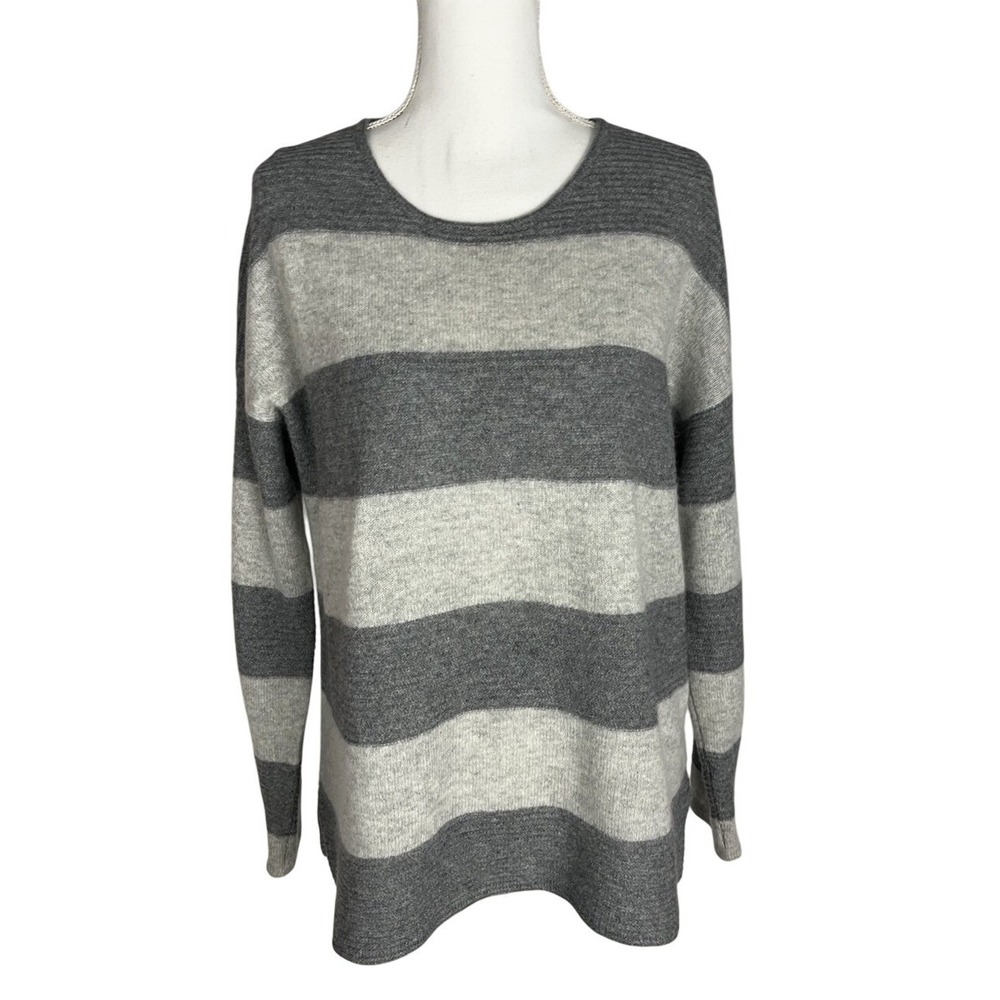 Lusso‎ Women's 100% Cashmere Sweater - Gray, Soft, Long Sleeve, Size M
